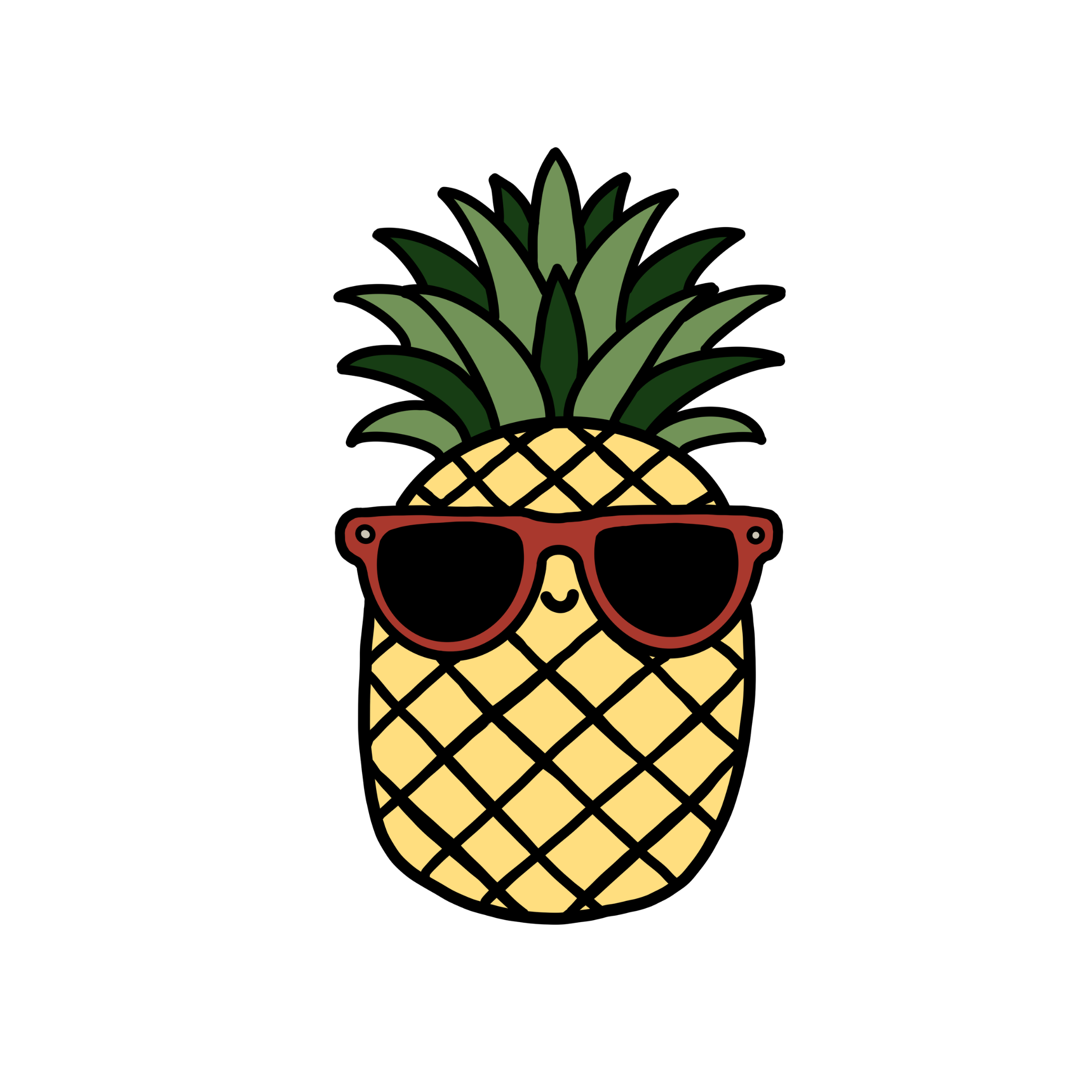 Ananas s brýlemi